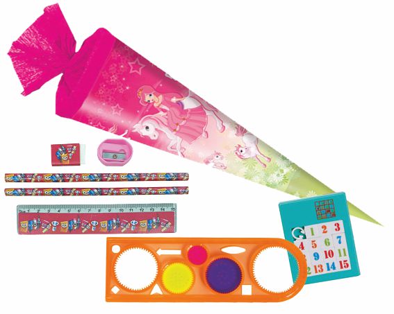 Zuckertüte 35 cm gefüllt, Set 5 Junge/Mädchen